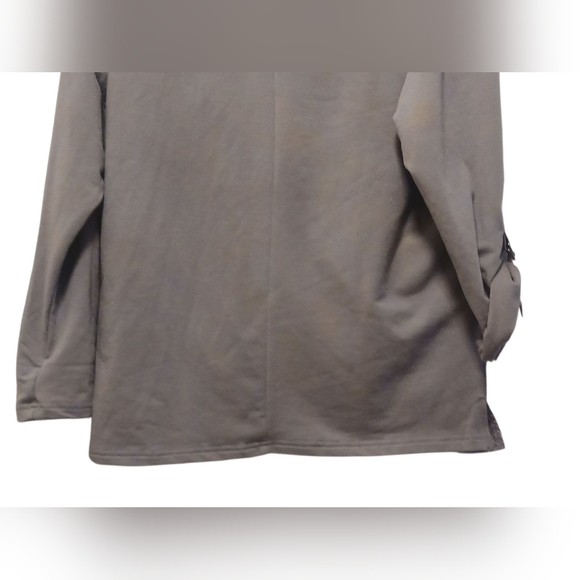 Gloria Vanderbilt - NWT, Gray Sports Warm-up Pullover Jacket W/ Roll tab... - Picture 9 of 9